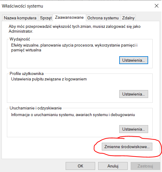 Zmienne środowiskowe